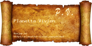 Planetta Vivien névjegykártya